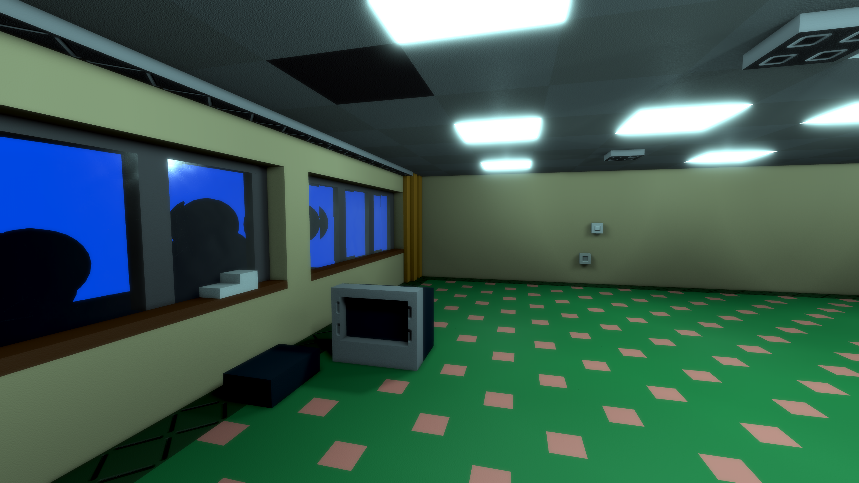 room with tv